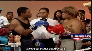 Super pelea Maywather vs Canelo al estilo Raymond y Miguel soybachateronet [upl. by Letnoj]