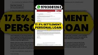 Personal Loan Settlement 175 settlement loans [upl. by Nalro]