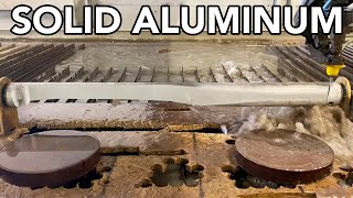 Solid Aluminum Bat With A Waterjet Lathe [upl. by Oznecniv]