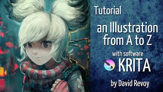 Tutorial an illustration from A to Z with Krita [upl. by Yelac607]