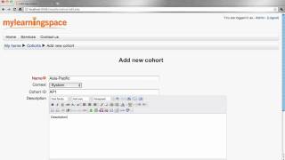 Moodle  Cohorts  052 [upl. by Freedman]
