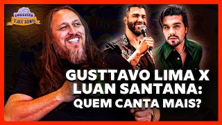 O LUAN SANTANA É MAIS AFINADO QUE O GUSTTAVO LIMA LEANDRO VOZ  Cortes do Conceito Talk Show [upl. by Hembree]