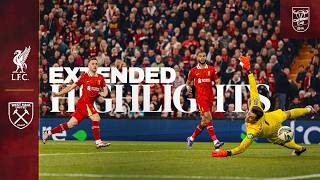 Extended Highlights  Five goals as Reds progress in Carabao Cup  Liverpool 51 West Ham [upl. by Eden]