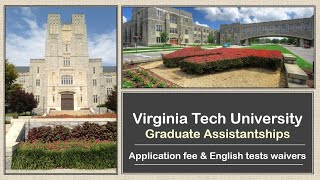 Virginia Tech University Graduate Assistantships with Application fee and English test waivers [upl. by Berhley126]