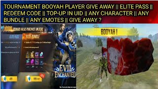 TOURNAMENT 4  GIVE AWAY ELITE PASS  REDEEM CODE  TOPUP IN UID  ANY EMOTES BUNDLE  GIVE [upl. by Jarus]