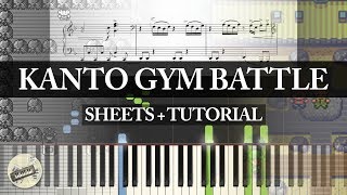 Kanto Gym Battle Theme  Piano Tutorial  Annotated Sheets [upl. by Phillips]