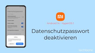 Datenschutzpasswort deaktivieren  Xiaomi Android 14  HyperOS 1 [upl. by Penhall]