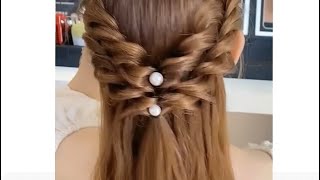 Simple n easy party hairstyle  easy party hairstyles  hairstyle for girls [upl. by Retloc]