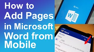 How to Add Pages in Microsoft Word from mobile [upl. by Coltin98]