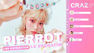 Pierrot Le sserafim Line Distribution [upl. by Naman591]