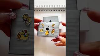 DIY paper Mini Macbook 💻 and Capybara 🦫stickers papersquishy capybara paperdiy diy asmr [upl. by Handler]