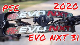 PSE 2020 EVO NXT 31 Evolve Cam First Look Test Review by Mikes Archery [upl. by Ardnait693]