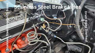 1978 Trans AM gets all new Stainless Steel Brake Lines Emergency Brake Cable and rear Drum Brake [upl. by Aneeles147]