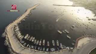 Gaza Seaport ميديا تاون  ميناء غزة ، صور لأول مرة [upl. by Enimasaj]