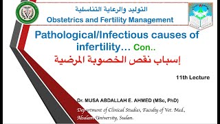 Lecture 11 PathologicalInfectious causes of Female infertility  Part 1 [upl. by Ibbie]