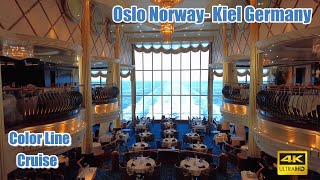 Color Line Cruise From Oslo Norway to kiel Germany Trip 4k 60fps [upl. by Mccowyn]