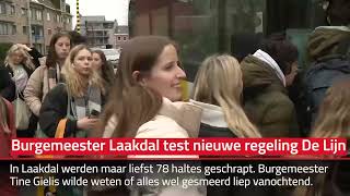 Burgemeester van Laakdal test nieuwe dienstregeling van De Lijn uit [upl. by Drislane]