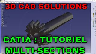 CATIA V5  Tutoriel MultiSections Solide [upl. by Ahron]