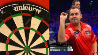 PDC The Masters 2013  First Round  Lewis 3 VS Huybrechts 14 [upl. by Ambrose]