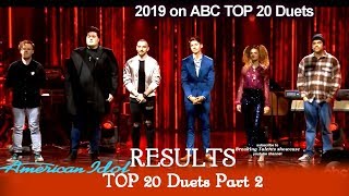 RESULTS Who Made It To Top 14 Eliminated Part 2  American Idol 2019 TOP 20 Celebrity Duets [upl. by Scuram]