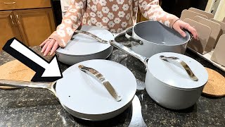 Caraway Non Stick Pans Review  12Piece Ceramic Cookware Set Demo [upl. by Healy766]