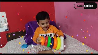 colour ring toy stacking kids activities Toddlers activities [upl. by Eita991]