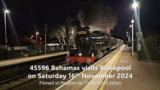 Vintage Trains Jubilee 45596 quotBahamasquot comes to Blackpool on Saturday 16th November 2024 [upl. by Yartnod482]