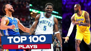 The Top 100 Plays of the 2024 NBA Season 🔥 [upl. by Hnaht]