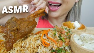 ASMR Afghan FOOD Lamb Shank Afghan Rice with Firni Milk Pudding Relaxing Eating Sounds NE [upl. by Aekal149]