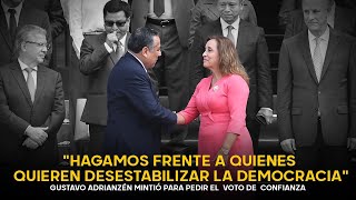 Voto de confianza Premier exige que se luche contra quienes buscan desestabilizar la democracia [upl. by Rotkiv]