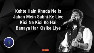 RAABTA LYRICS  ARIJIT SINGH  Kehte Hain Khuda Ne Is Jaha Mein Sabhi Ka Liye [upl. by Aiekram]