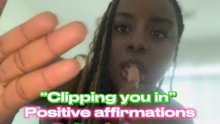 ASMR  “CLIPPING YOU IN” POSITIVE AFFIRMATIONS CHAOTIC PERSONAL ATTENTION ❗️ [upl. by Addie691]