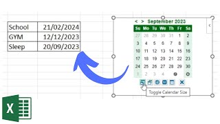 How to Insert a Calendar in Excel the Simplest Way [upl. by Con]