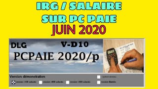 Mise à jour IRG 2020 DLGPc Paie [upl. by Akirdnas984]