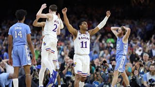 Full final 3 minutes from Kansas comeback title over UNC [upl. by Inad]