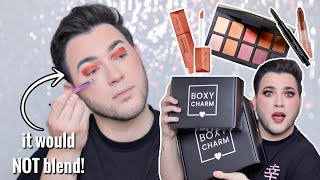 Boxycharm Double Unboxing Premium vs Base Box May 2021 try on [upl. by Refinnej]