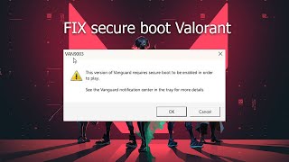 Cara Mengatasi Error VAN9003  This version of vanguard requires secure boot to be enable in order [upl. by Morry]