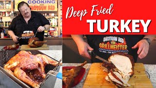 EASY Deep Fried Turkey Juicy Injected Turkey  Shotgun Red Recipes [upl. by Shani]