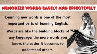 MEMORIZE WORDS EASILY AND EFFECTIVELY  English Speaking Practice [upl. by Reemas346]