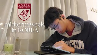 uni vlog  midterm week cram nights productive study sessions networking event in yonsei [upl. by Tiena]