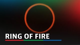 Solar eclipse shines ring of fire over Easter Island and Patagonia  ABSCBN News [upl. by Alliuqat]