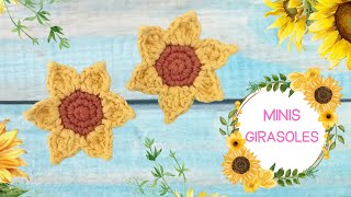 Mini girasoles 🌻 Tejido a crochet [upl. by Norrahc]