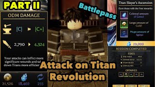 BETTER EQUIPMENT amp Lots of Gameplay in Attack on Titan Revolution AoT part 2 [upl. by Rriocard]