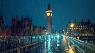 RAINY LONDON DAWN WALK ☔️ Westminster Bridge to Piccadilly Circus · 4K HDR [upl. by Dorothi729]