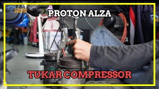 Perodua Alza Tukar Compressor [upl. by Nomahs]