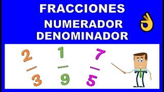 NUMERADOR Y DENOMINADOR DE UNA FRACCION [upl. by Rosemarie]