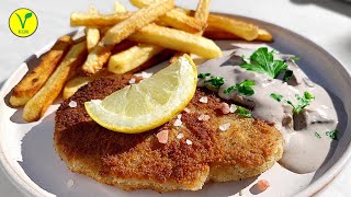 Omas veganes Schnitzel mit Champignonsoße [upl. by Acirrehs]