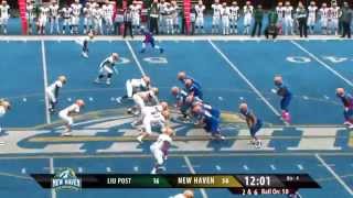 New Haven Football Highlights vs LIU Post [upl. by Ahsauqram238]