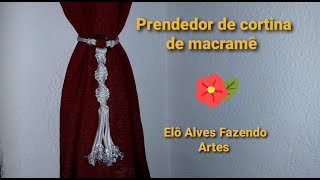 Prendedor de cortina de macramê  Clip de cortina de macramé  Macrame Curtain Clip [upl. by Ahseekal221]