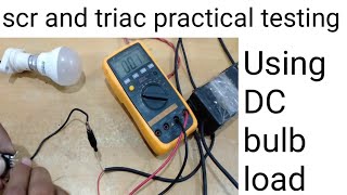 scr testingtriac testing method multimeter experiment practicalthyristor [upl. by Ecnadnac]